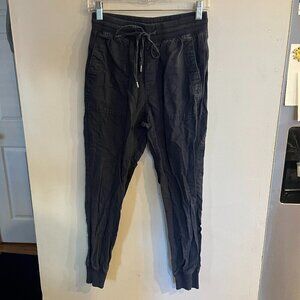 GAP Women's Navy Blue Linen Blend Drawstring Utility Jogger Pants Size XS